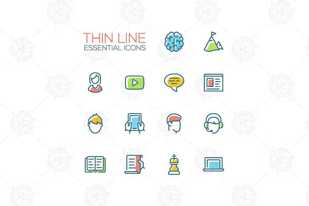 Business, Finance Symbols - Thin Line Icons