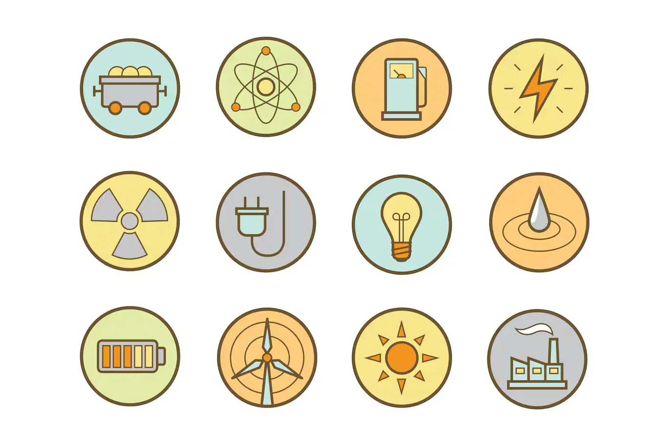 Energy Round Icons