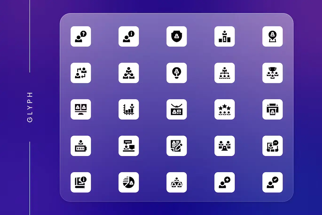 Human Resources Icons Outline and Glyph 1