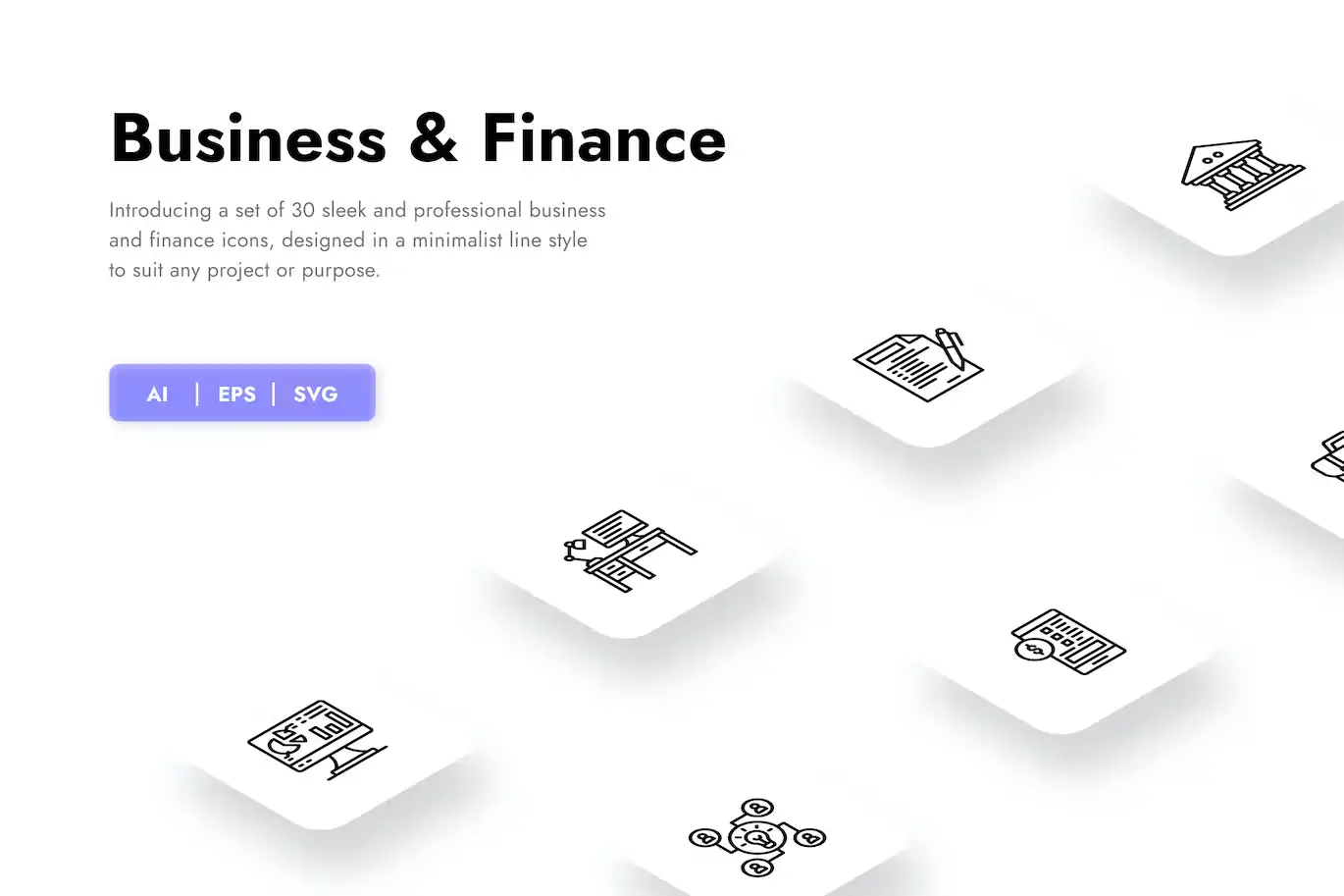 Sleek and Professional Bussines And Finance Icons