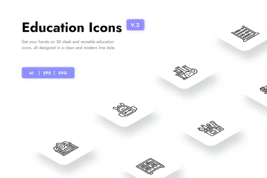Sleek and Versatile Education Icons