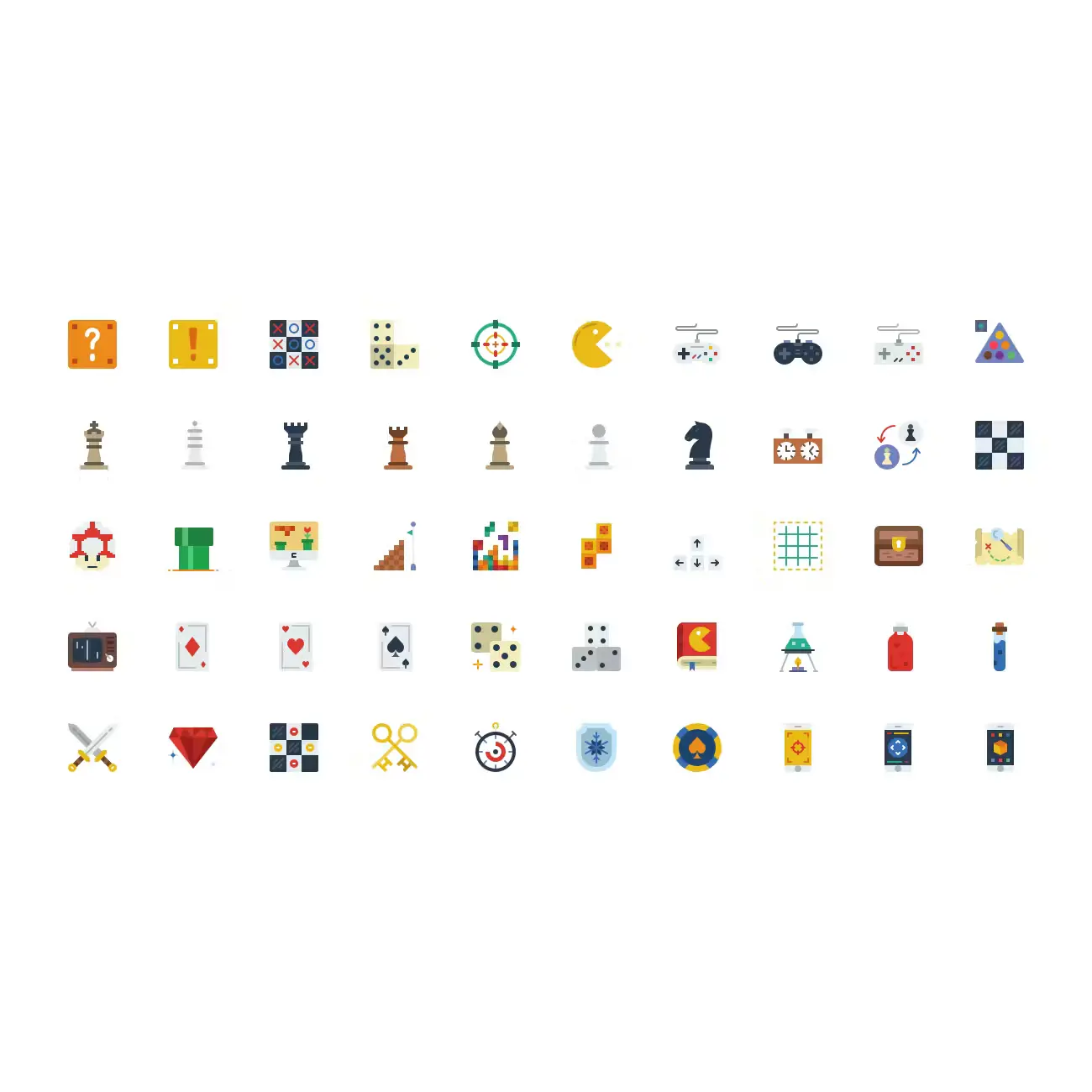 200 Games Icons Vol.1 Outline Solid Flat and Ultra4