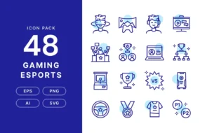 48 eSports Gaming Icon Pack