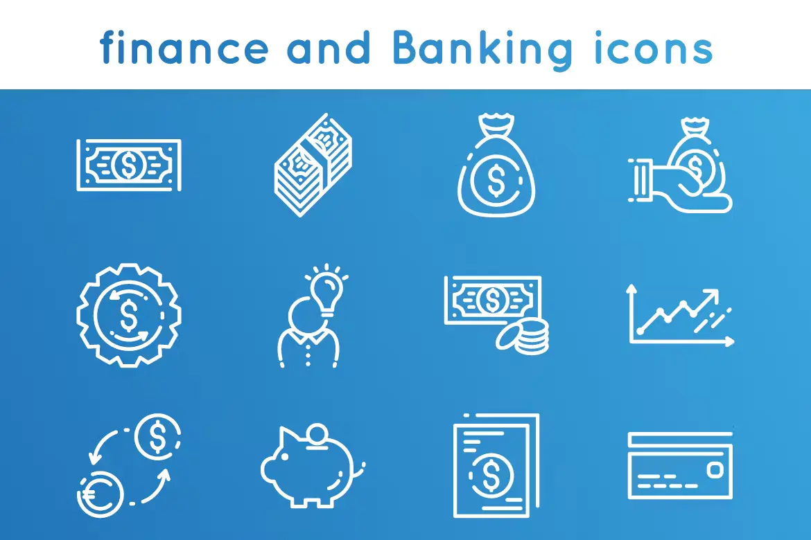 Fully Editable Finance and Banking Icons 3