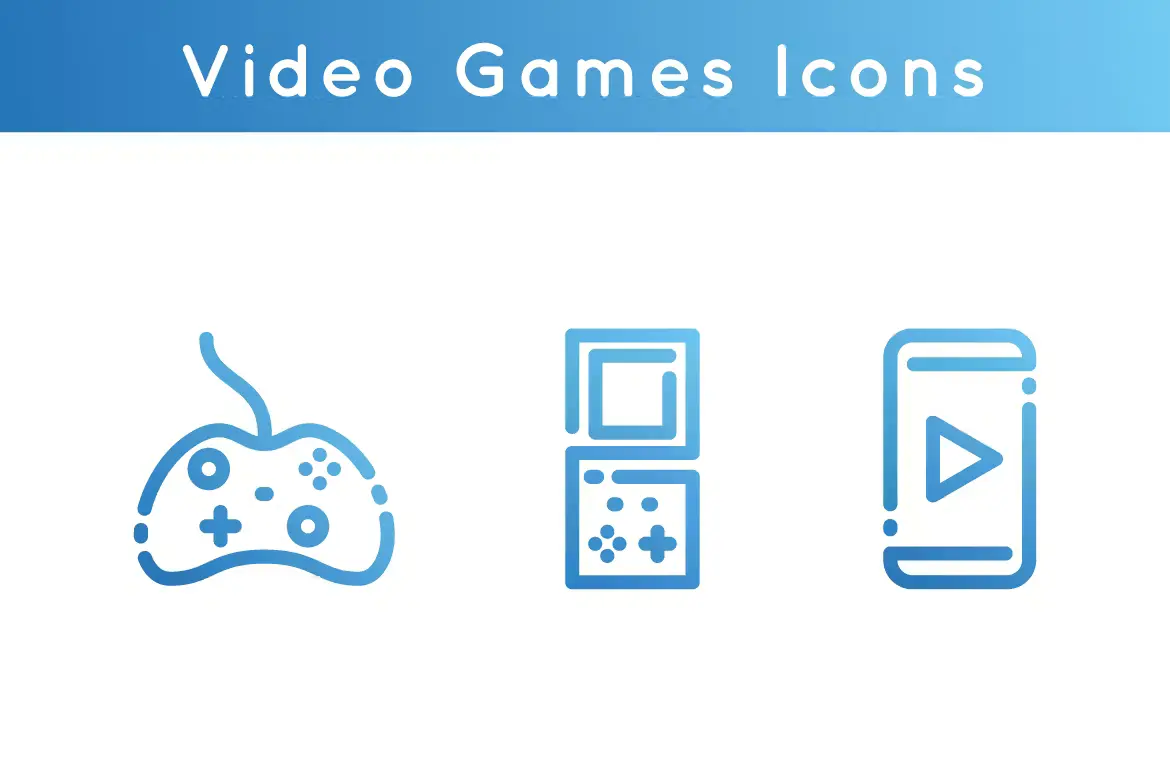 Fully Editable Video Games Icons1
