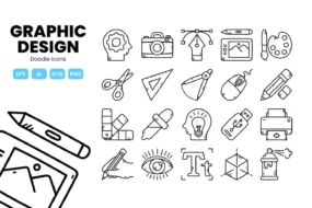 Graphic Design Doodle Icons