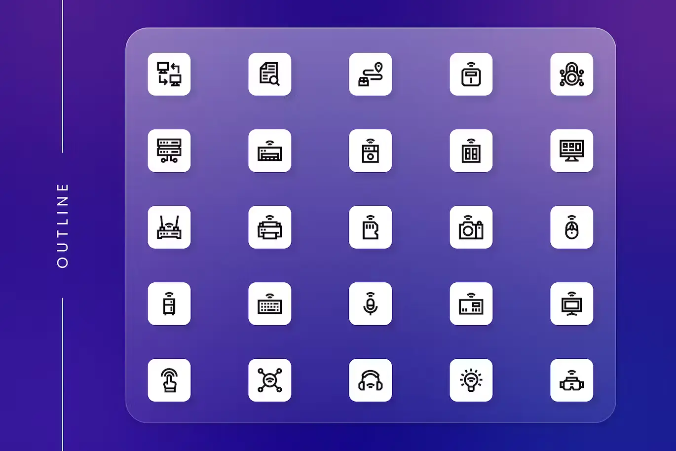 Internet of Things Icons with 2 Style 1