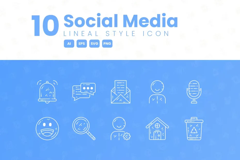10 Social Media Detailed Icon Collection