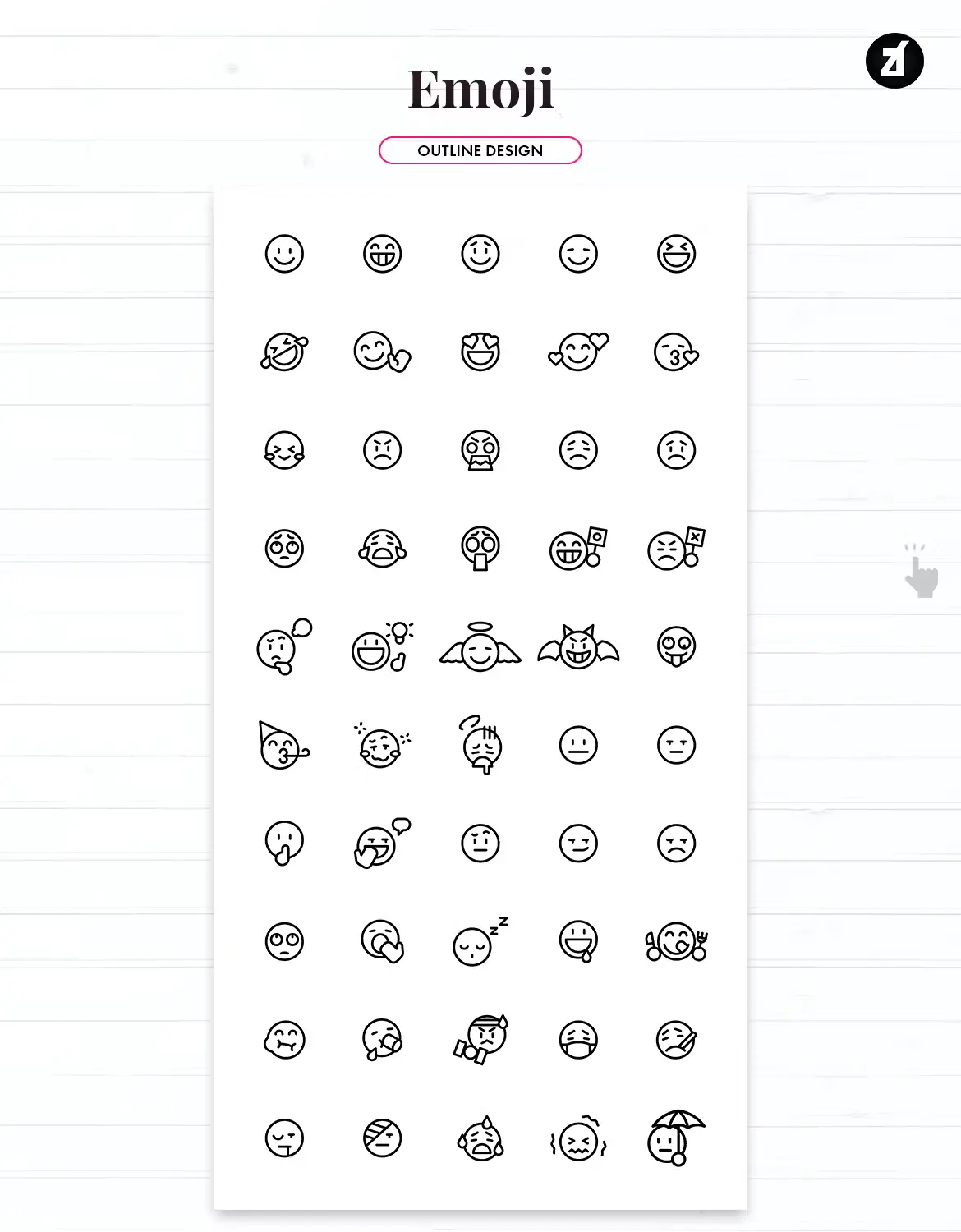 100 Emoji Icons Pack 1