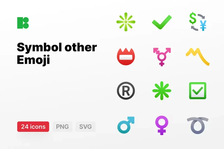 24 Emoji Icons - Symbol Other