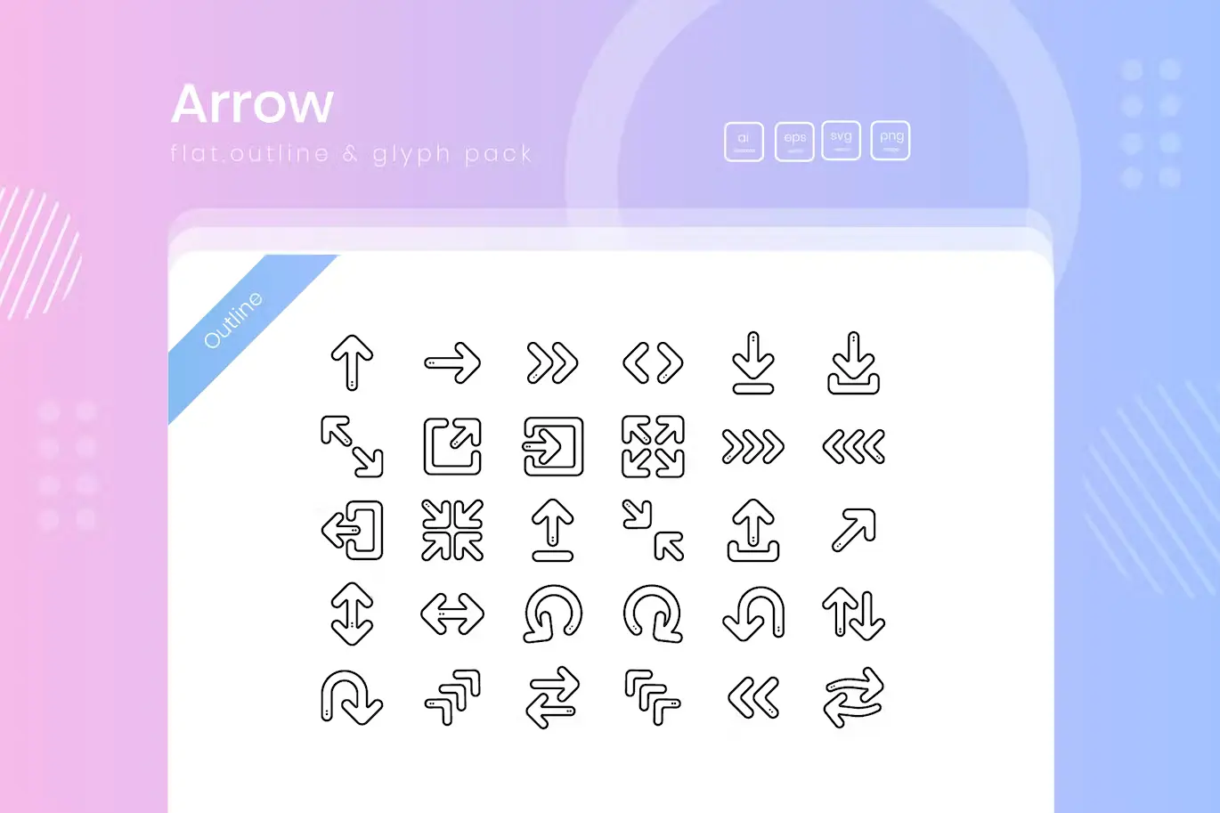 30 Arrow Icon Pack Glyph5