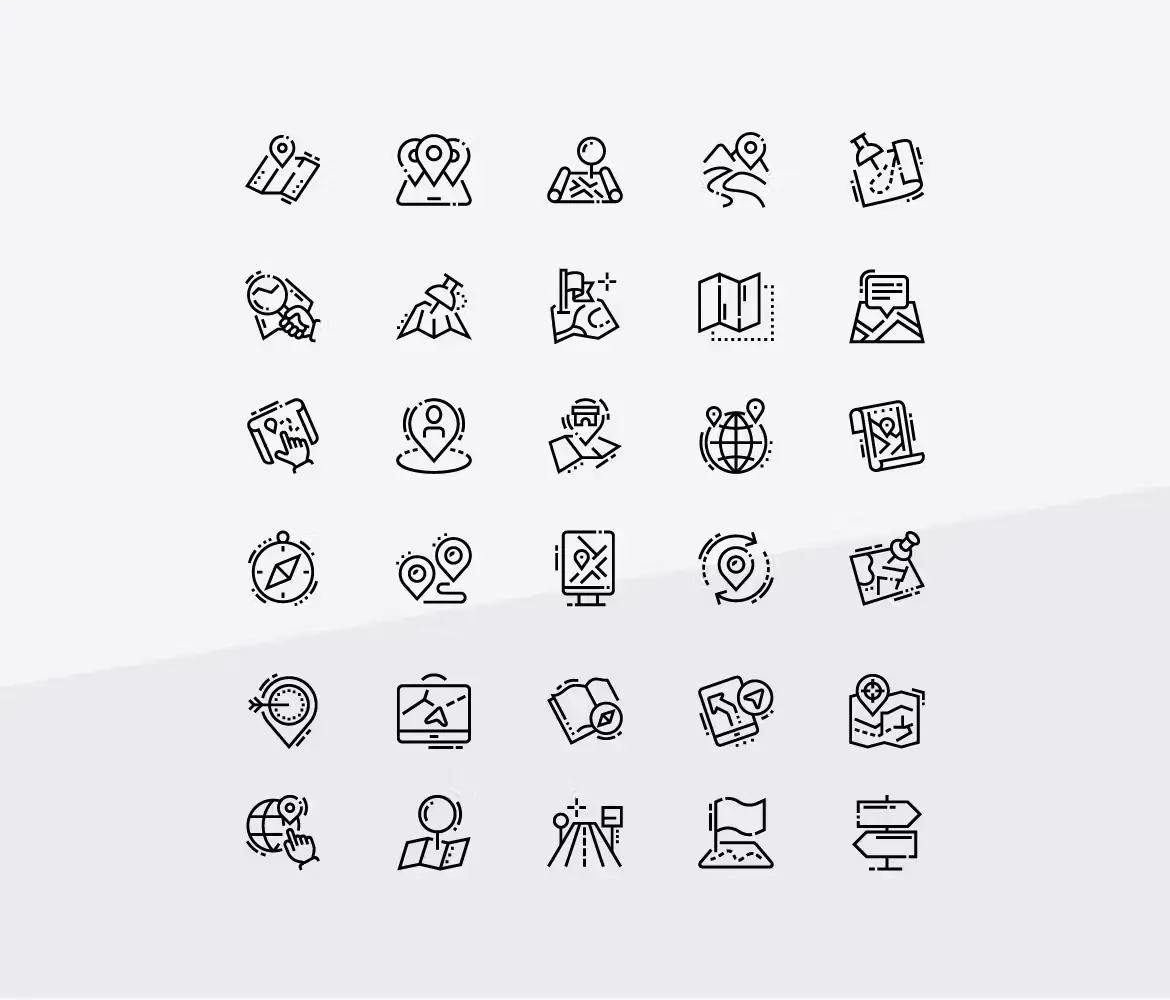 30 Fully Resizable Vector Location Icons2