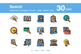 30 Search Icons Pack