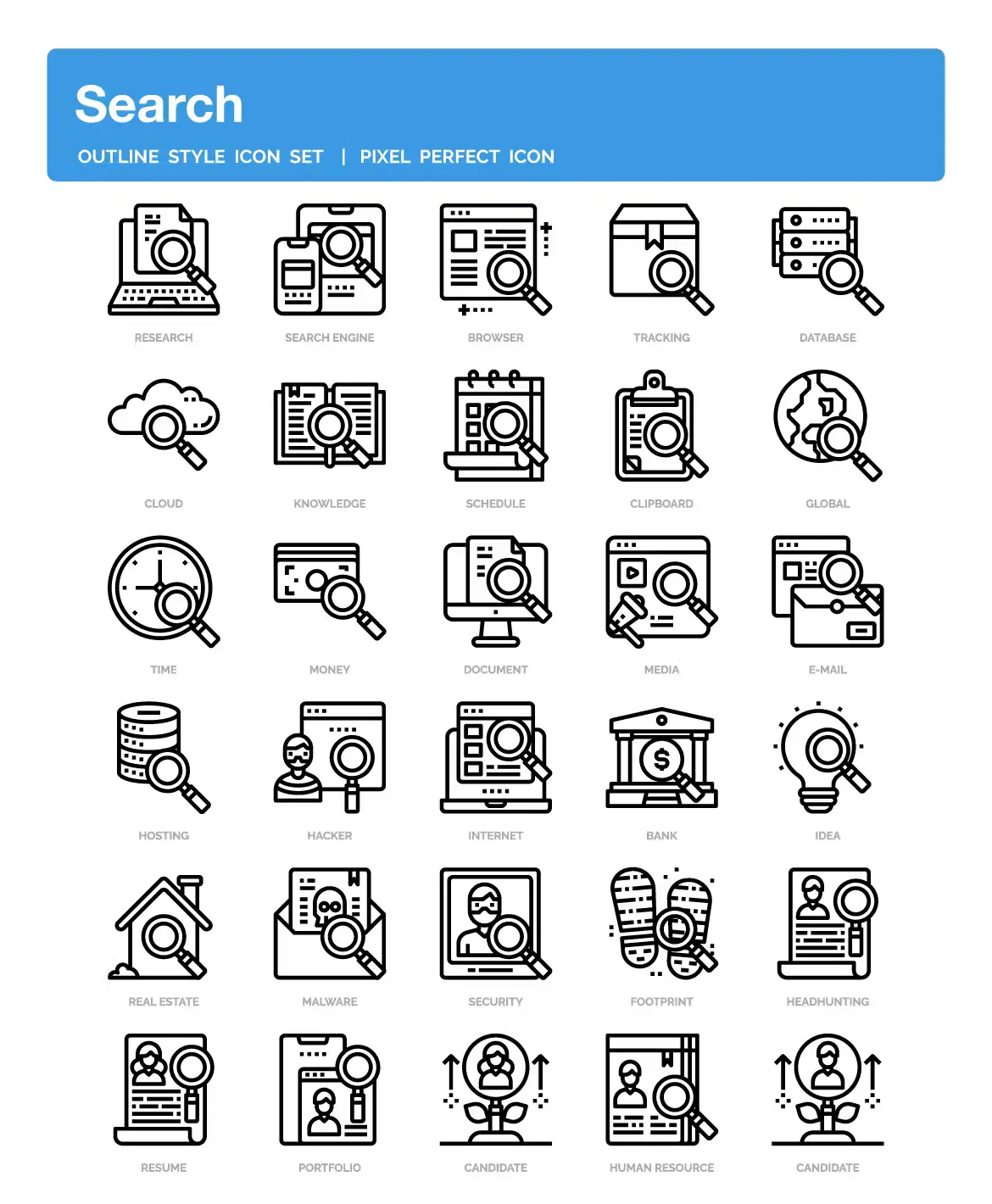 30 Search Icons Pack1
