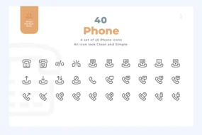 40 Phone Icons - Material Icon