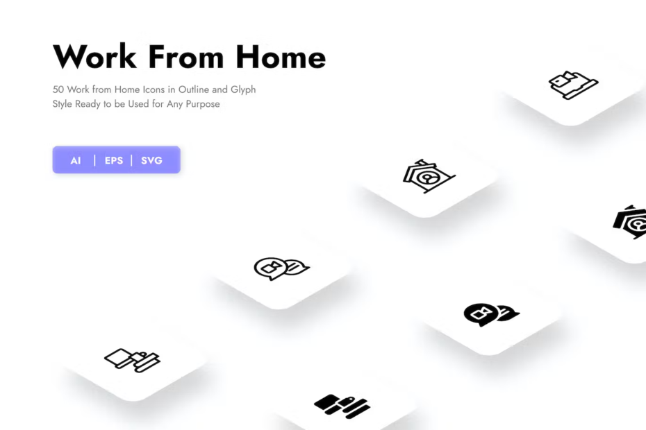 50 Work from Home Icons