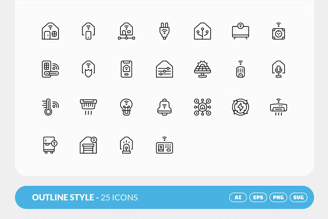 75 Smart Home Icons Pack3