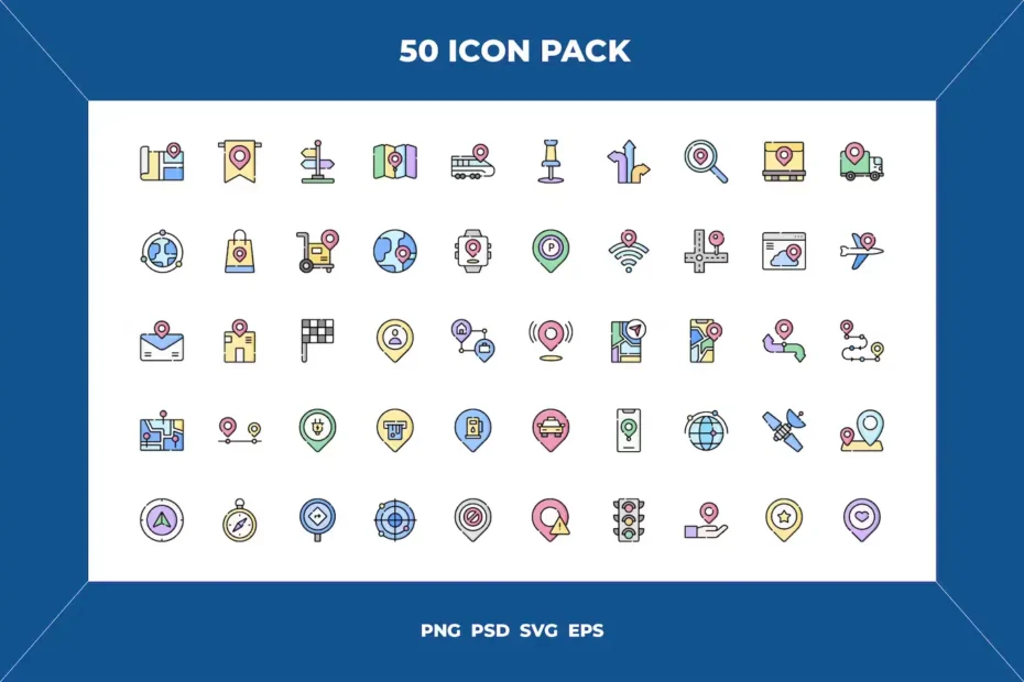 Location Icons - Pack of 50