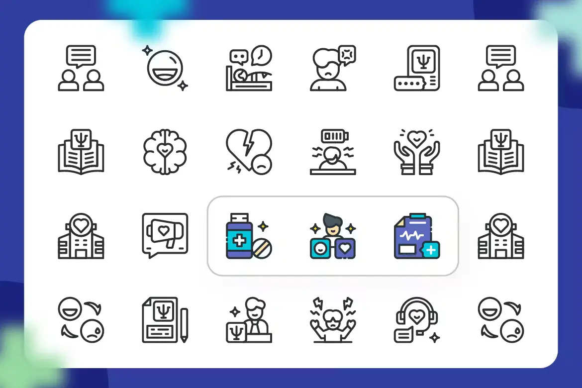 Mental Health Icons - Filled Line1