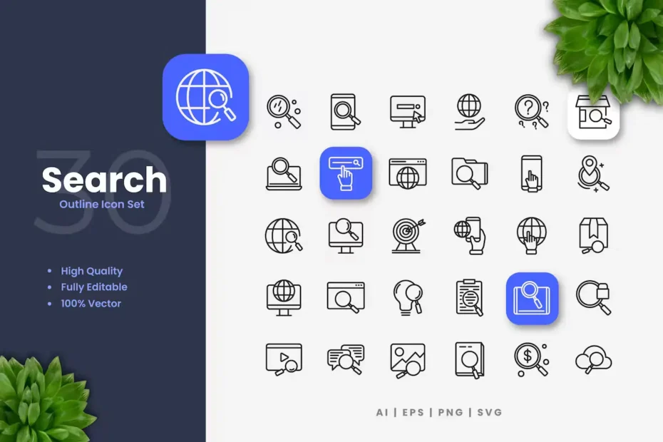 Search Outline Icons