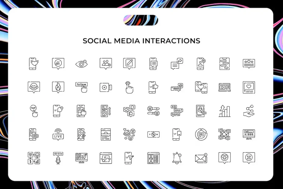 Social Media Interactions Icons