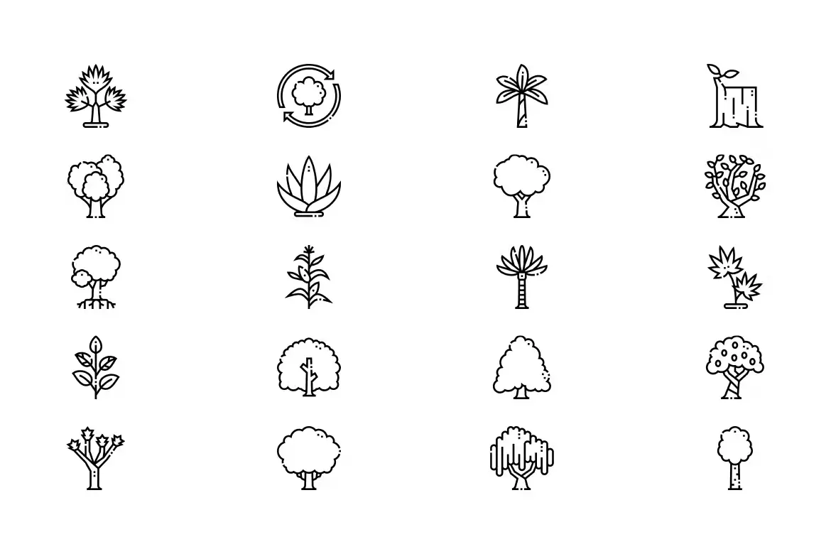 20 Trees Icons1