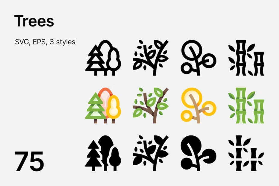 75 Tree Icons